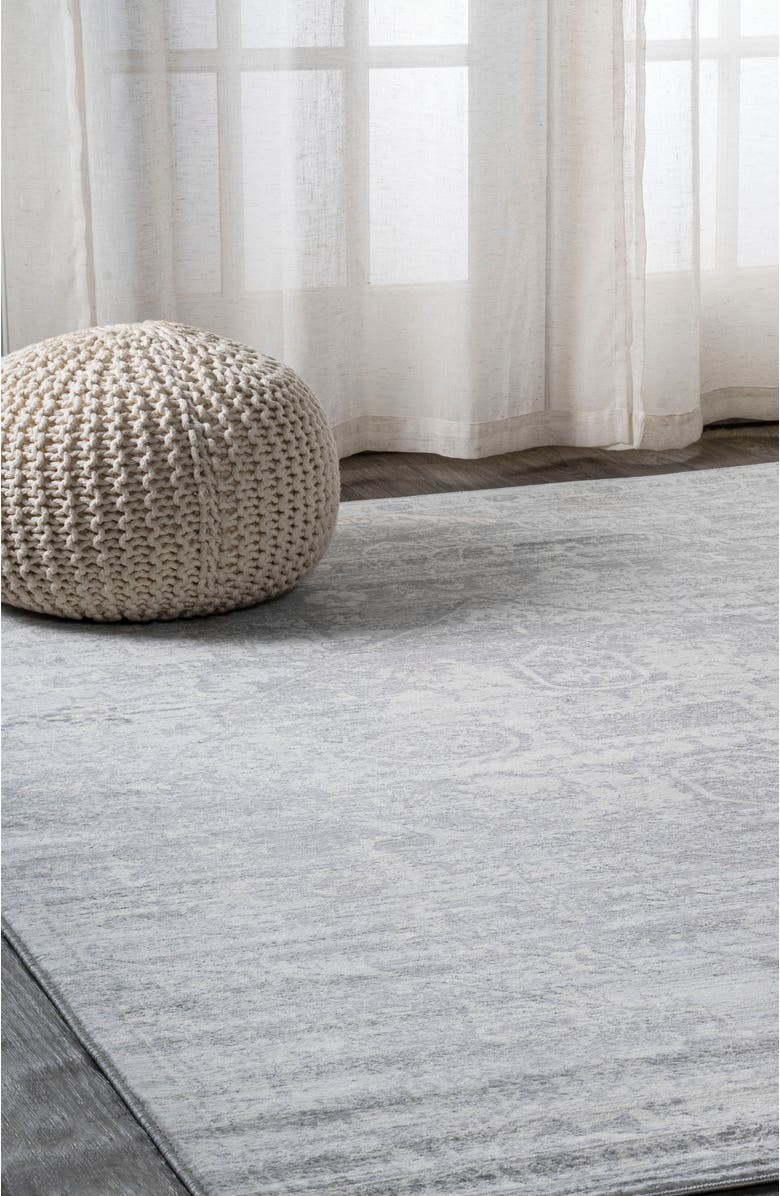 JONATHAN Y Modern Persian Vintage Medallion Area Rug, Alternate, color, Gray