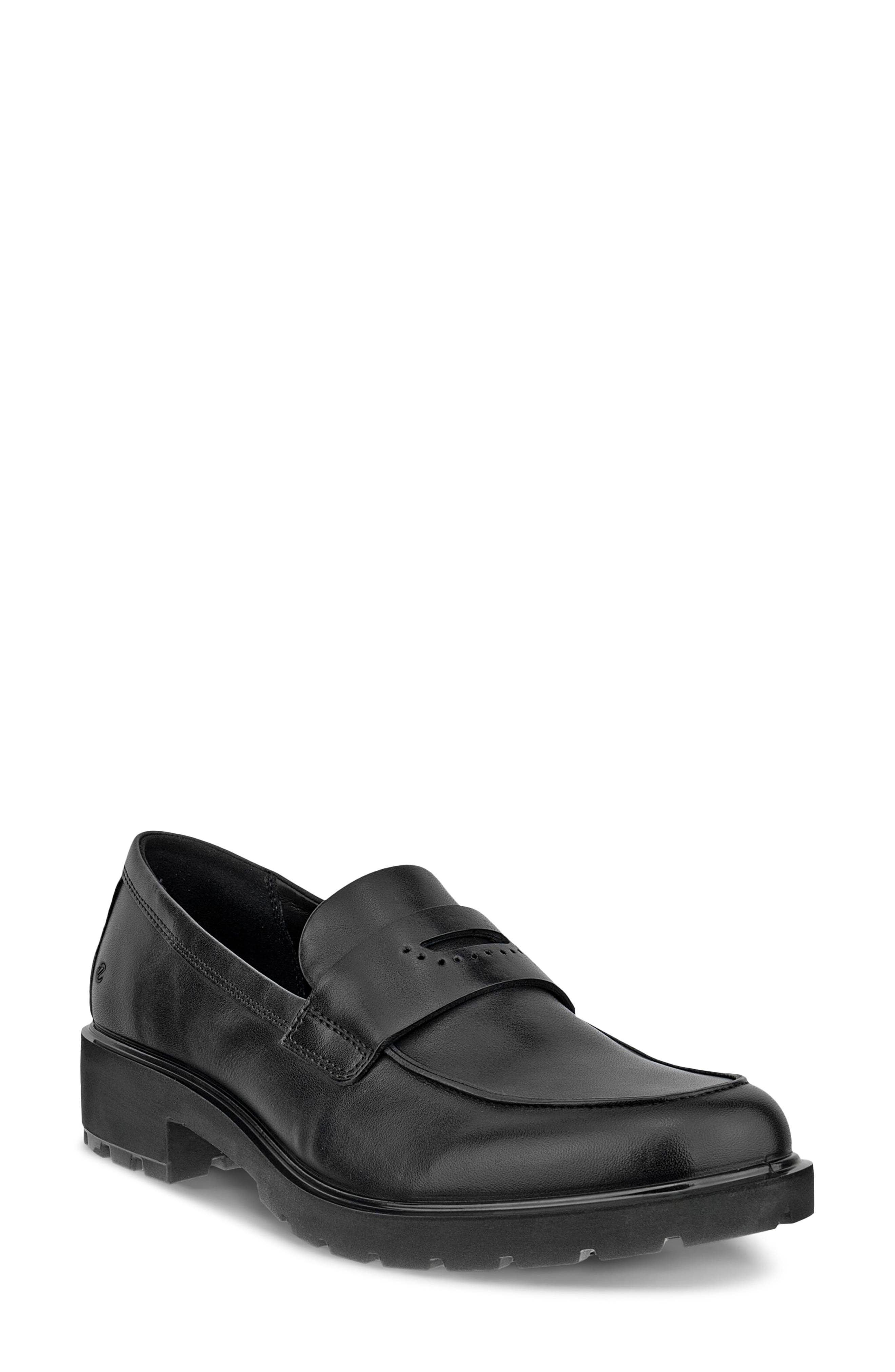 ECCO Metropole Vienna Penny Loafer, Main, color, Black Leather