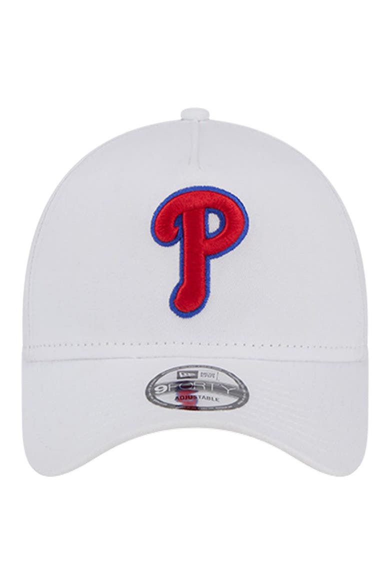 Men's New Era White Philadelphia Phillies TC A-Frame 9FORTY Adjustable Hat, Alternate, color, White