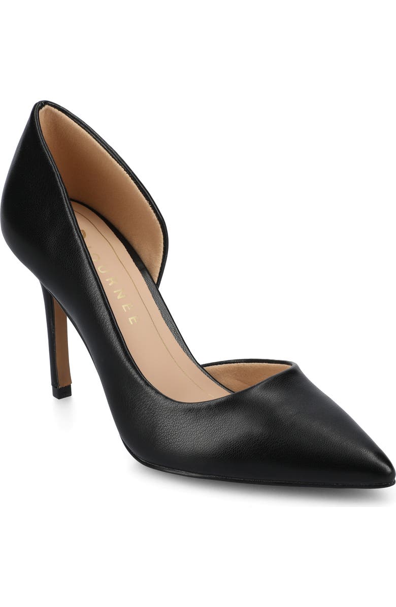 Journee Collection Blanca Half d'Orsay Pump, Main, color, Black