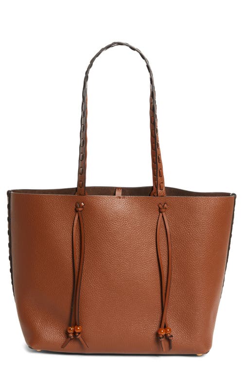 Etro Shopping Essential Leather Tote In Brown