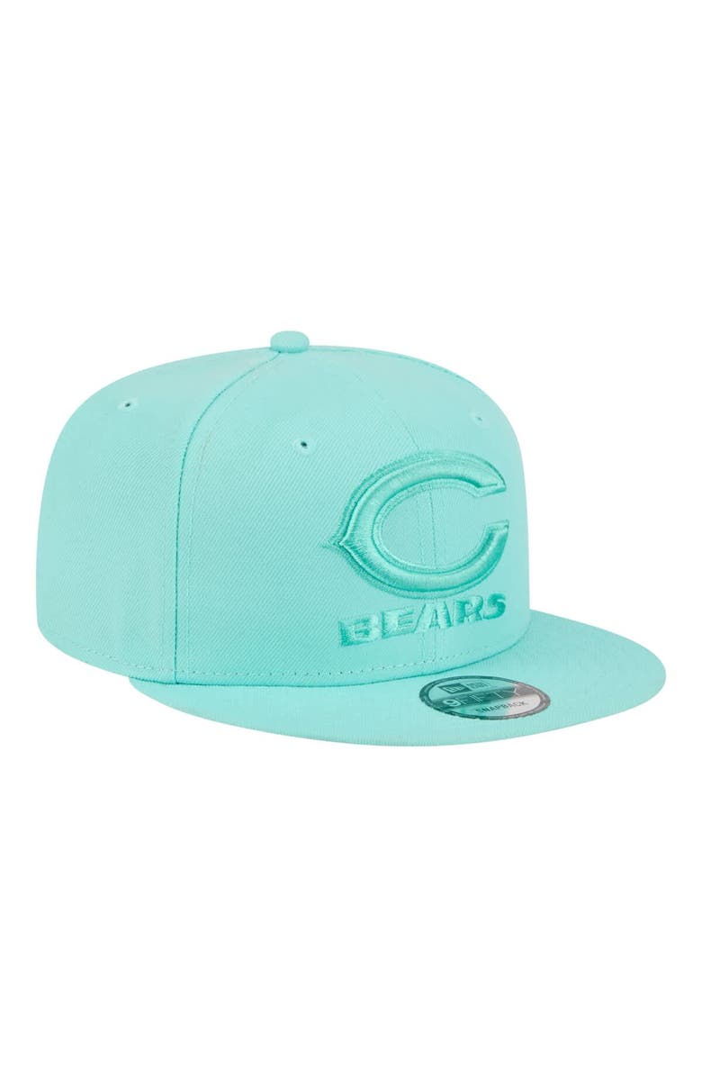 New Era Men's New Era Turquoise Chicago Bears Colorpack 9FIFTY Snapback Hat, Alternate, color, Turquoise