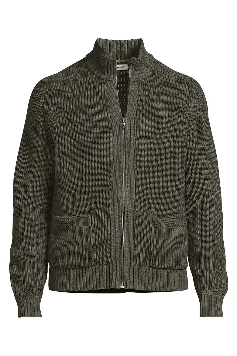 Long Sleeve Drifter Full Zip Cardigan Sweater, Alternate, color, Forest Moss