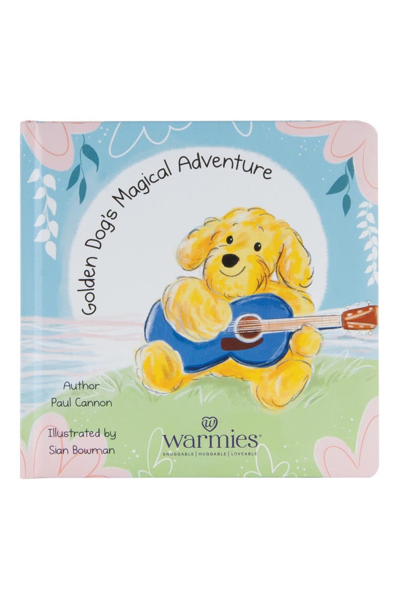 Warmies® Microwavable Plush 13" Golden Dog and Board Book, Alternate, color, Brown