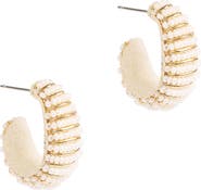 Deepa Gurnani Davon Beaded Hoop Earrings