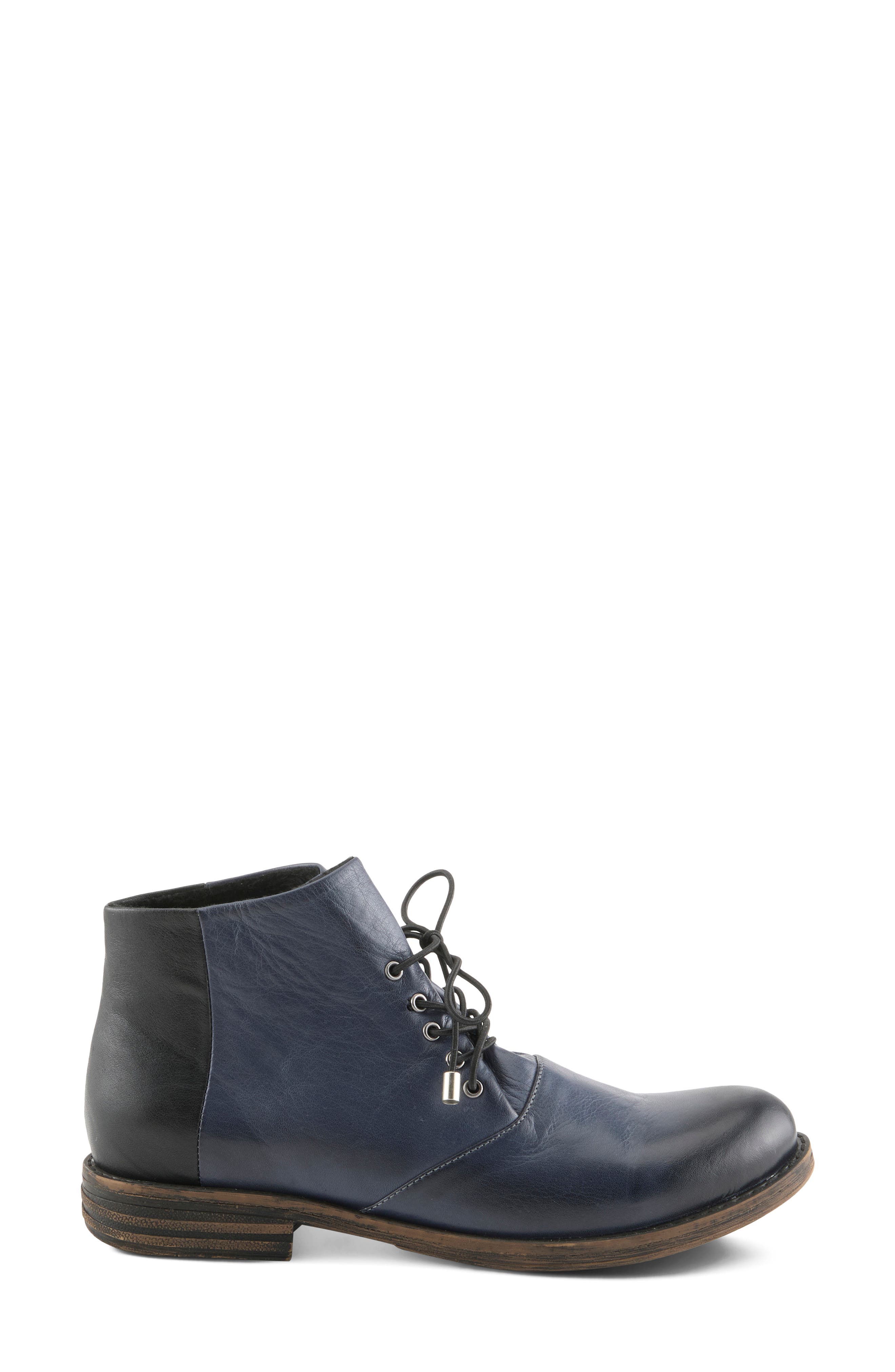 Marable Leather Bootie, Alternate, color, NAVY MULTI