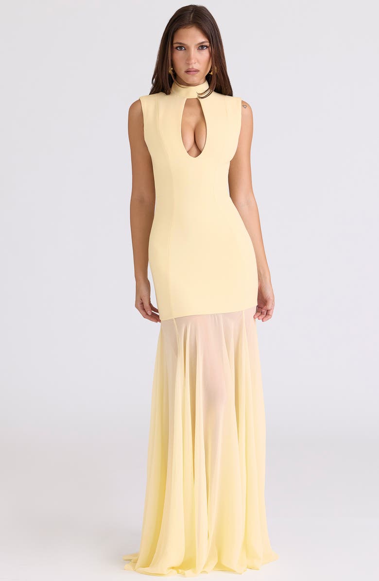 HOUSE OF CB Raphaella Sleeveless Stretch Crepe Gown, Alternate, color,