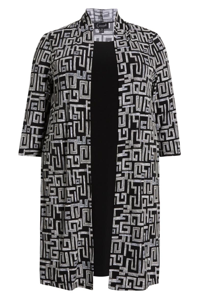 Two Piece Jacket & Dress, Alternate, color, BLACK