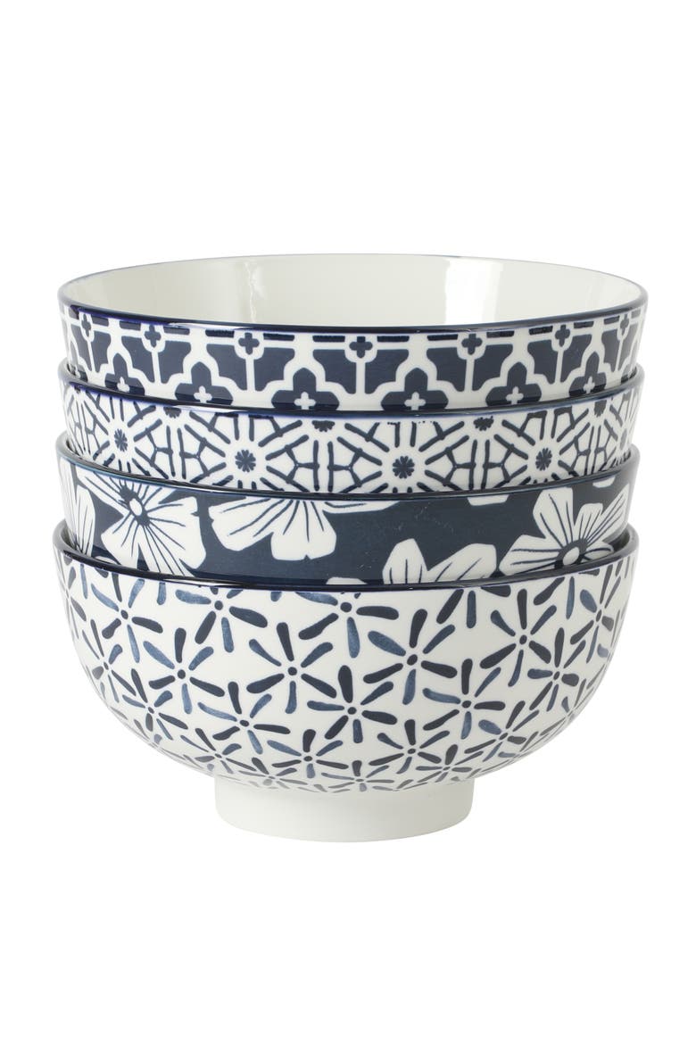 Castle Way Stoneware Serving Bowl Set, Main, color, Blue/White