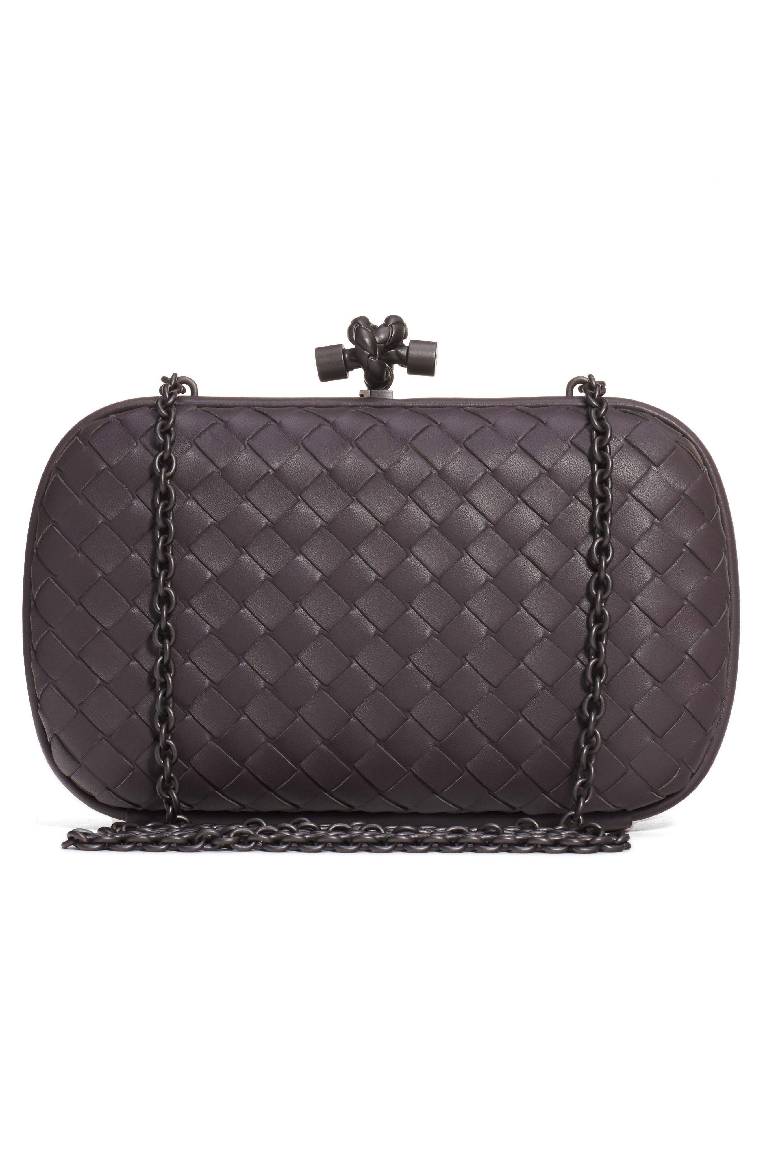 Bottega Veneta Intrecciato Leather Knot Clutch, Alternate, color, 
