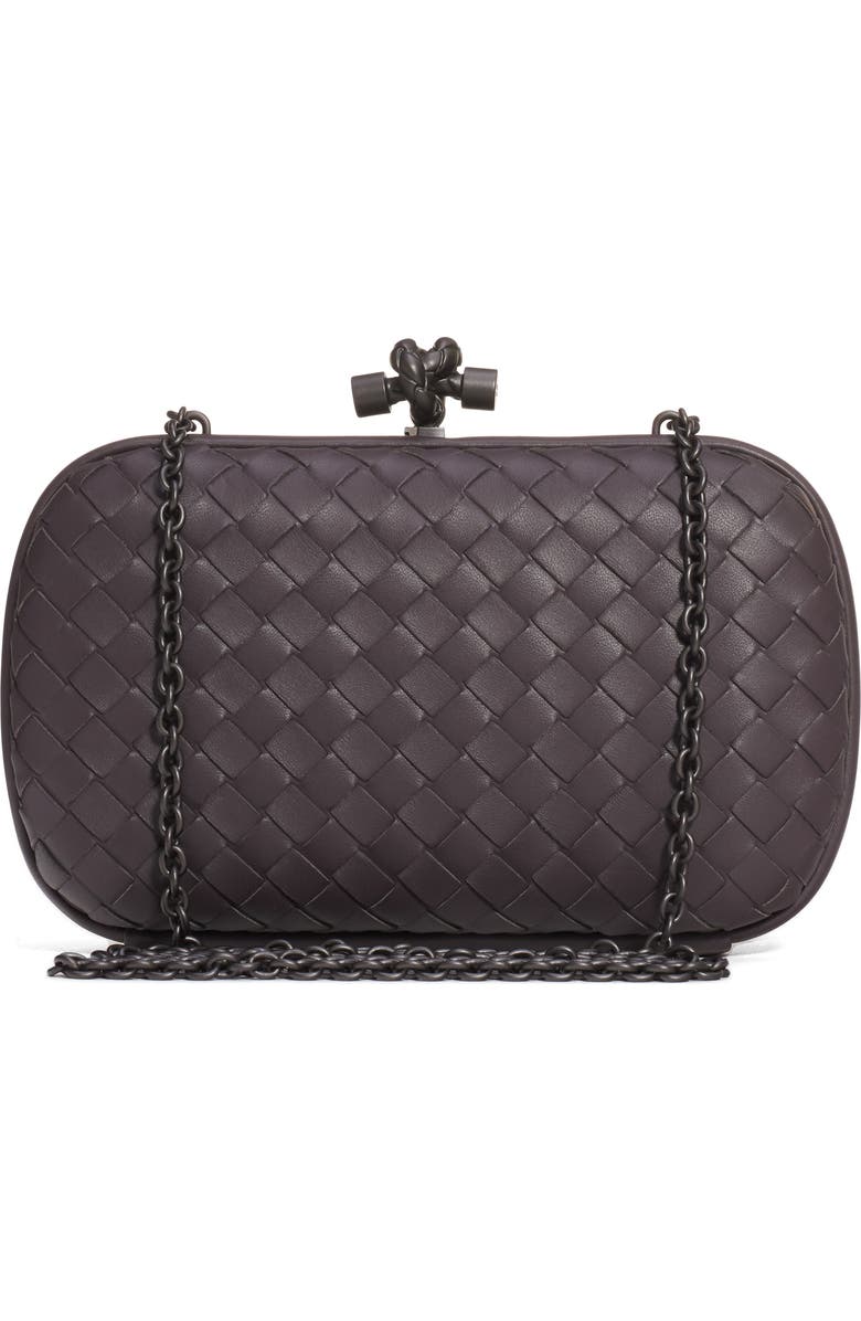 Bottega Veneta Intrecciato Leather Knot Clutch, Alternate, color,
