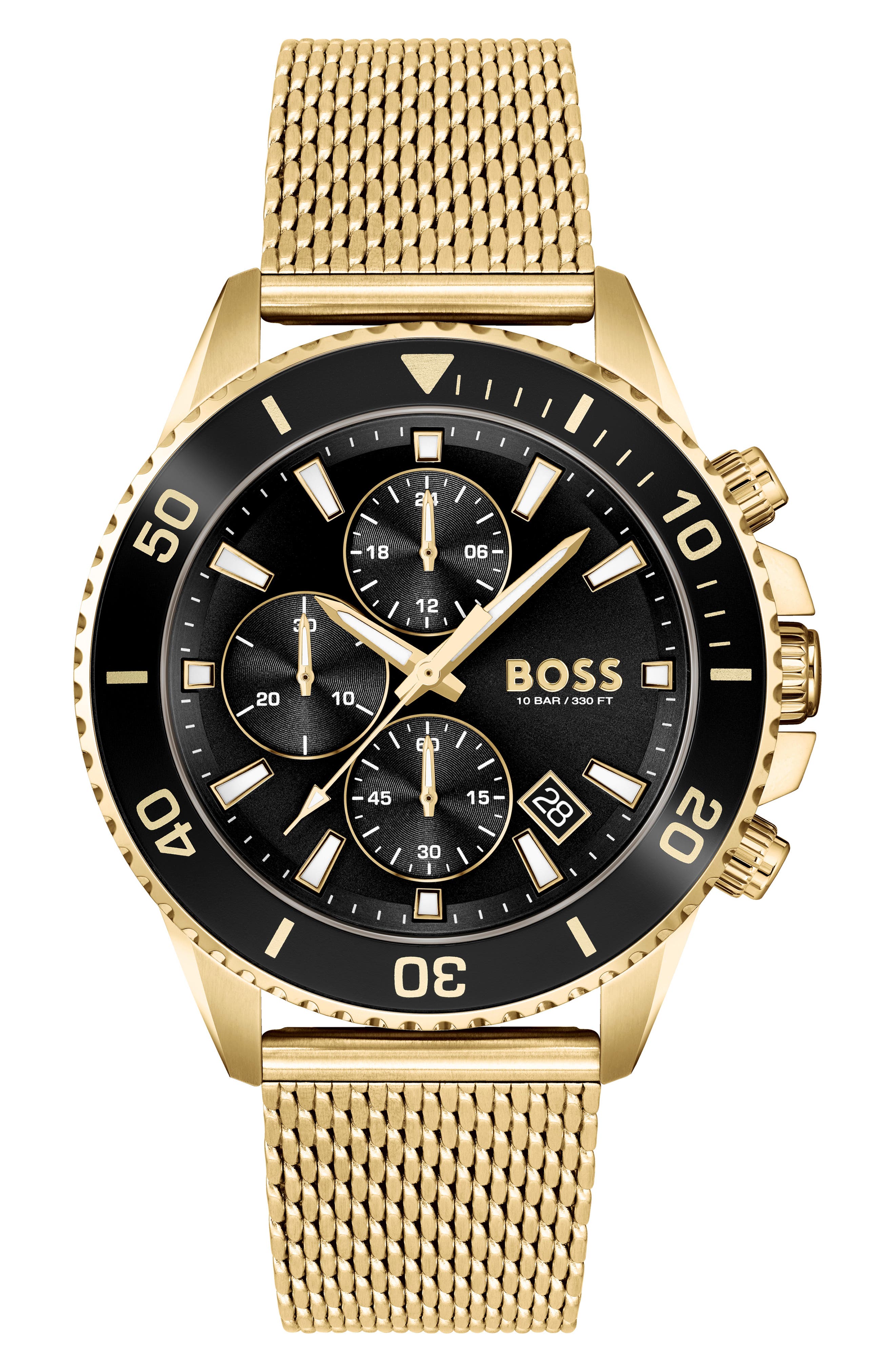 BOSS Admiral Mesh Strap Chronograph Watch, 45mm