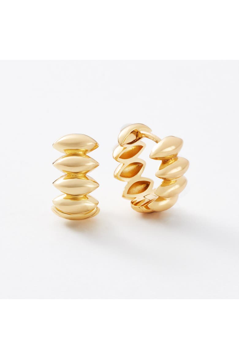 Jasmine Reversible Pearl and Gold Hoop Earrings, Alternate, color, Gold
