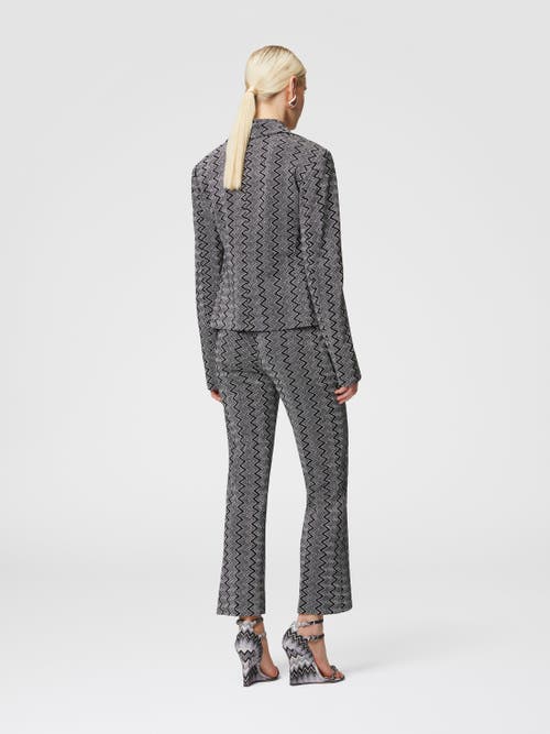 MISSONI MISSONI SHORT BLAZER IN ZIG ZAG LAMÉ VISCOSE BLEND