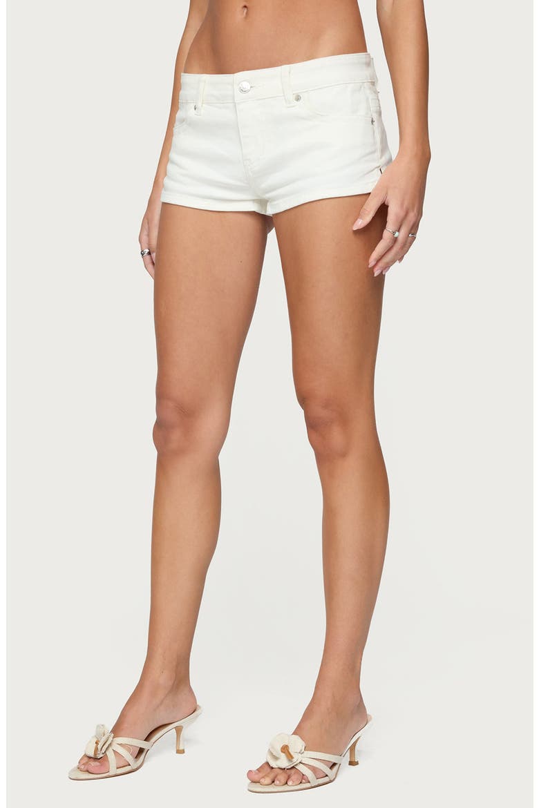 Jagger Low Rise Denim Shorts, Alternate, color, WHITE