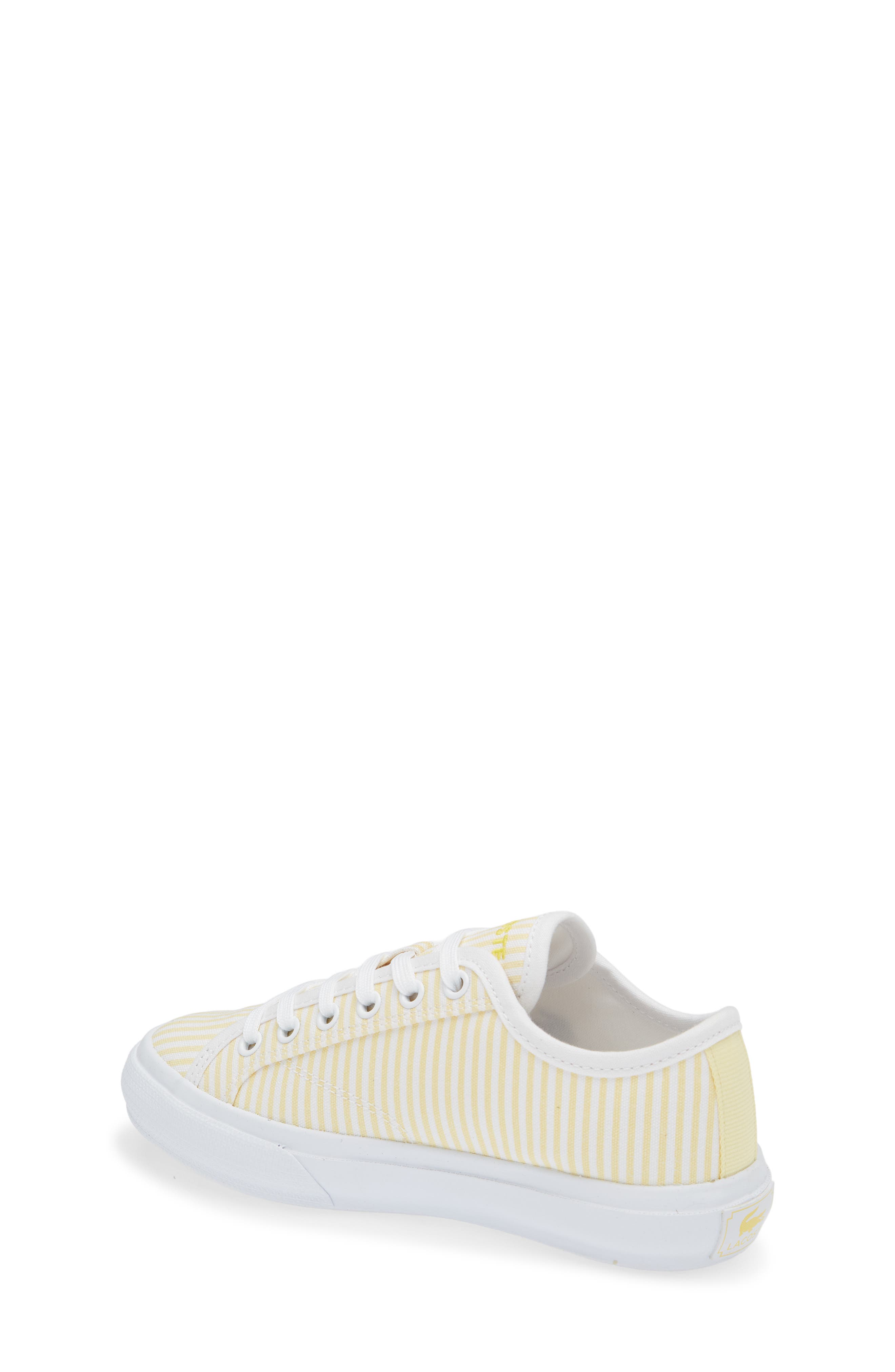 Lacoste Kids' Backcourt 125 Sneaker, Alternate, color, Light Yellow/ White