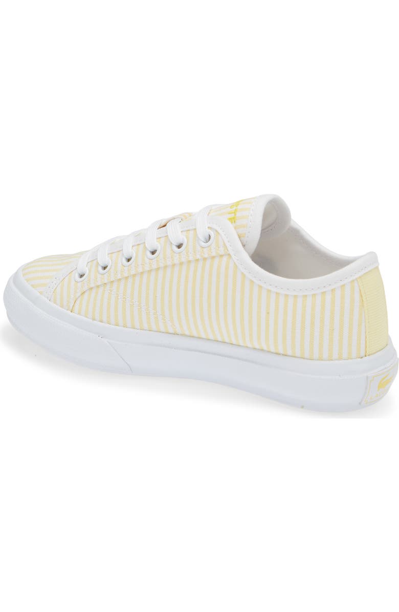 Lacoste Kids' Backcourt 125 Sneaker, Alternate, color, Light Yellow/ White