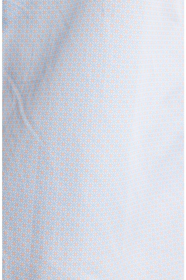 Hudson Microprint Short Sleeve Cotton Button-Up Shirt, Alternate, color, SEAPORT BLUE