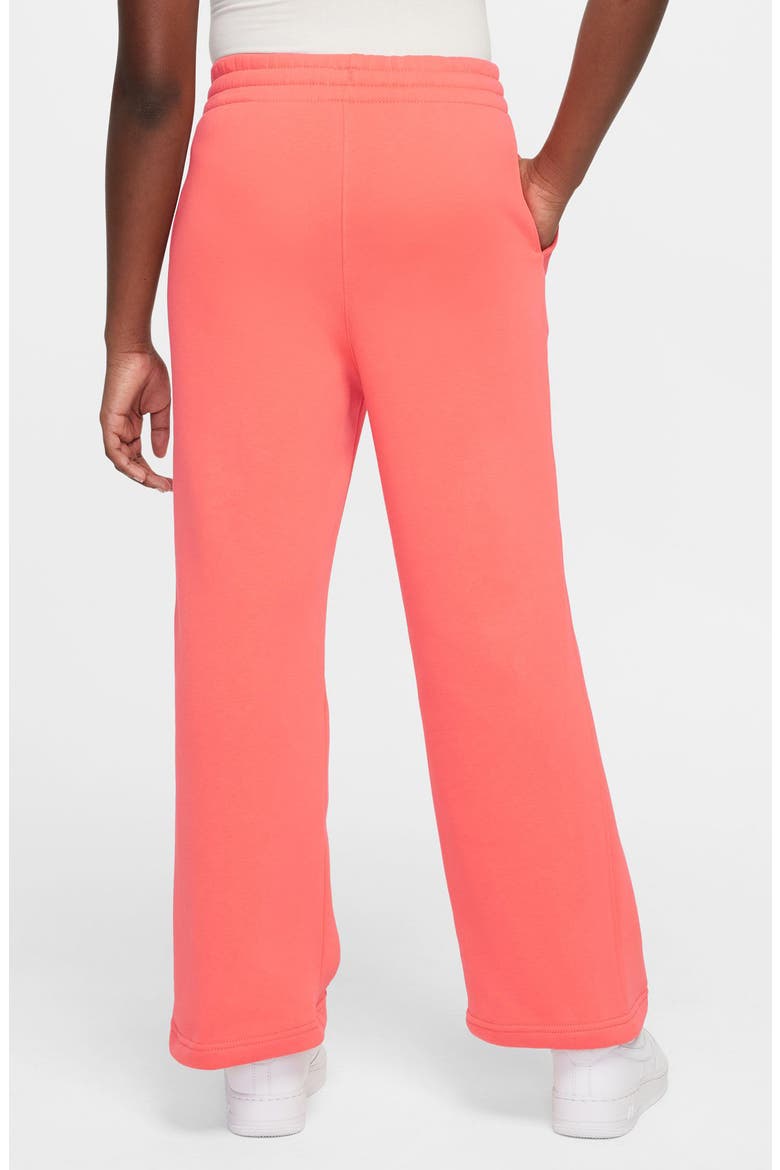 Kids' Sportswear Club Fleece Wide Leg Sweatpants, Alternate, color, 814 MAGIC EMBER/EMBER/WHITE