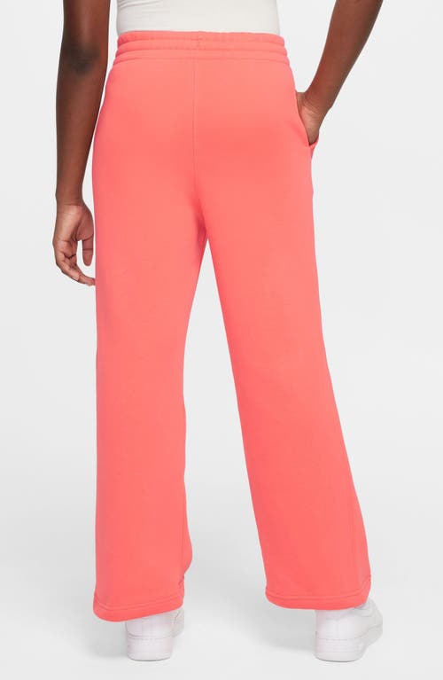 Nike Kids' Sportswear Club Fleece Wide Leg Sweatpants In Orange