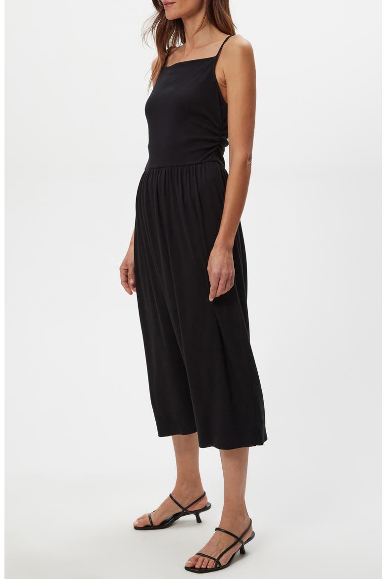 Matilda A-Line Midi Dress, Alternate, color, BLACK