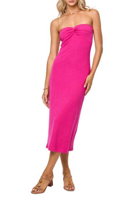 Lisette Strapless Rib Cover-Up Dress