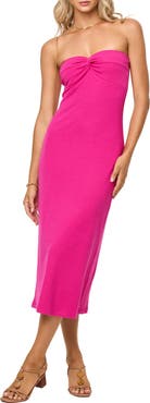 LSPACE Lisette Strapless Rib Cover-Up Dress
