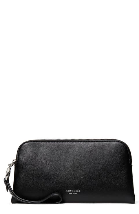 halo leather medium wristlet