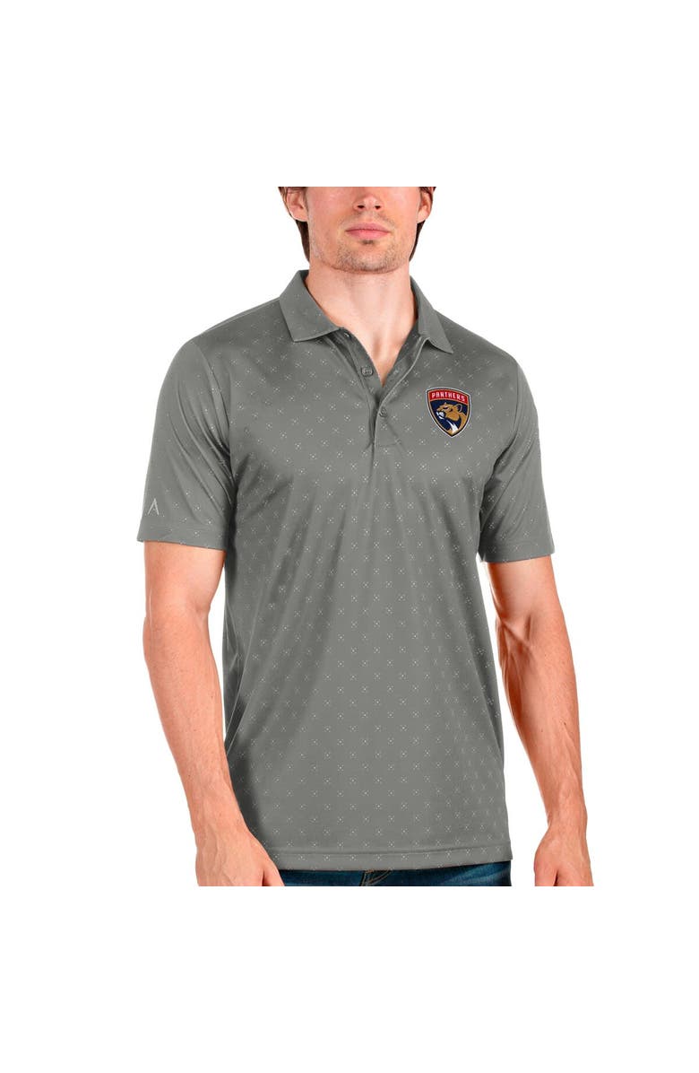 ANTIGUA Men's Antigua Steel Florida Panthers Spark Polo, Main, color, 