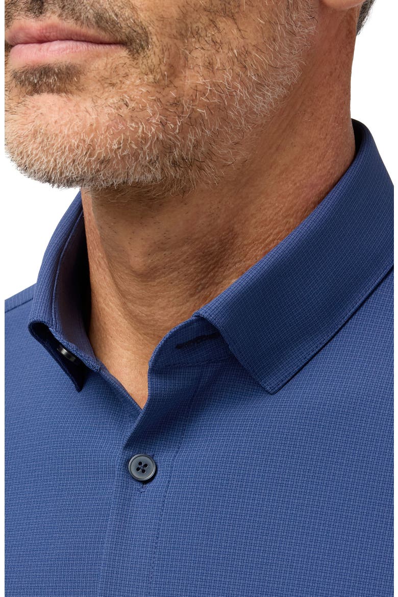 Leeward Trim Fit Plaid Performance Button-Up Shirt, Alternate, color, MIDNIGHT NAVY LEVI PLAID
