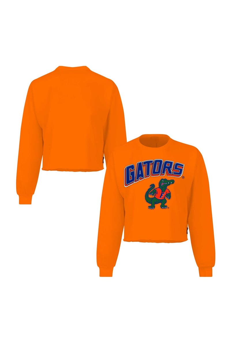 SPIRIT JERSEY Women's Spirit Jersey Orange Florida Gators Slouchy Cropped Long Sleeve T-Shirt, Main, color, 