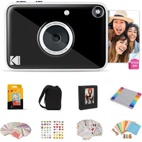 KODAK Printomatic+ Instant Camera Gift Bundle Kit