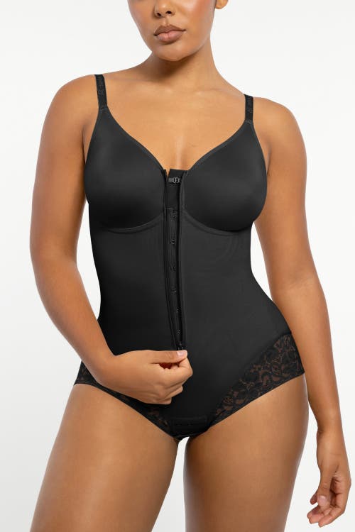 Shapellx Postpartum Side Zipper Support Shorts In Onyx Black