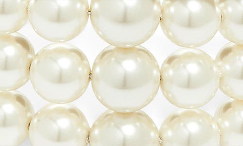Lele Sadoughi Graduated Faux Pearl Stretch Bracelet In Pearl