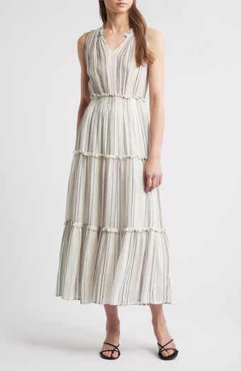 Rails Loulou Stripe Sleeveless Linen Blend Maxi Dress