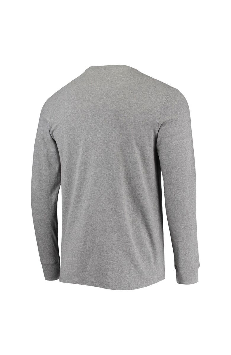 '47 Men's '47 Heathered Gray Pittsburgh Penguins Varsity Arch Super Rival Long Sleeve T-Shirt, Alternate, color, 