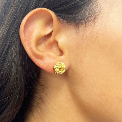 The Lovery Fine Jewelry Polished Rope Knot Stud Earrings In Gold