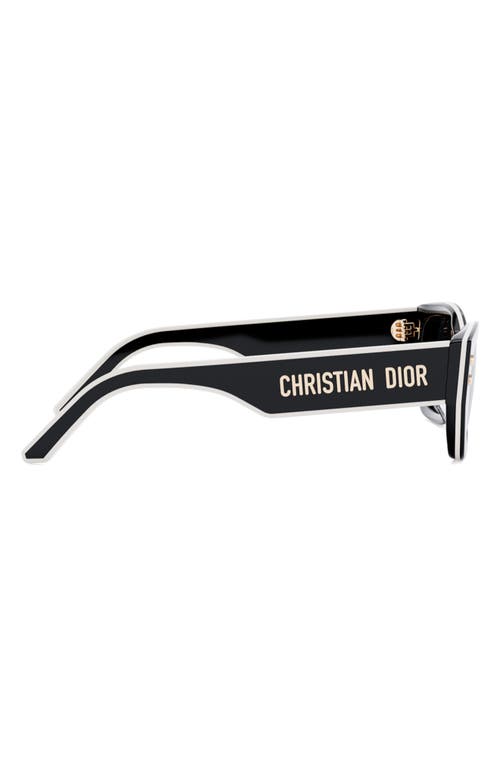 Dior Pacific S2u Rectangular-frame Acetate Sunglasses In Black