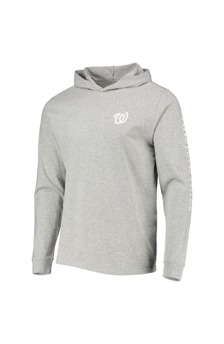 vineyard vines Men's Vineyard Vines Heathered Gray Washington Nationals Logo Hoodie Long Sleeve T-Shirt, Alternate, color,