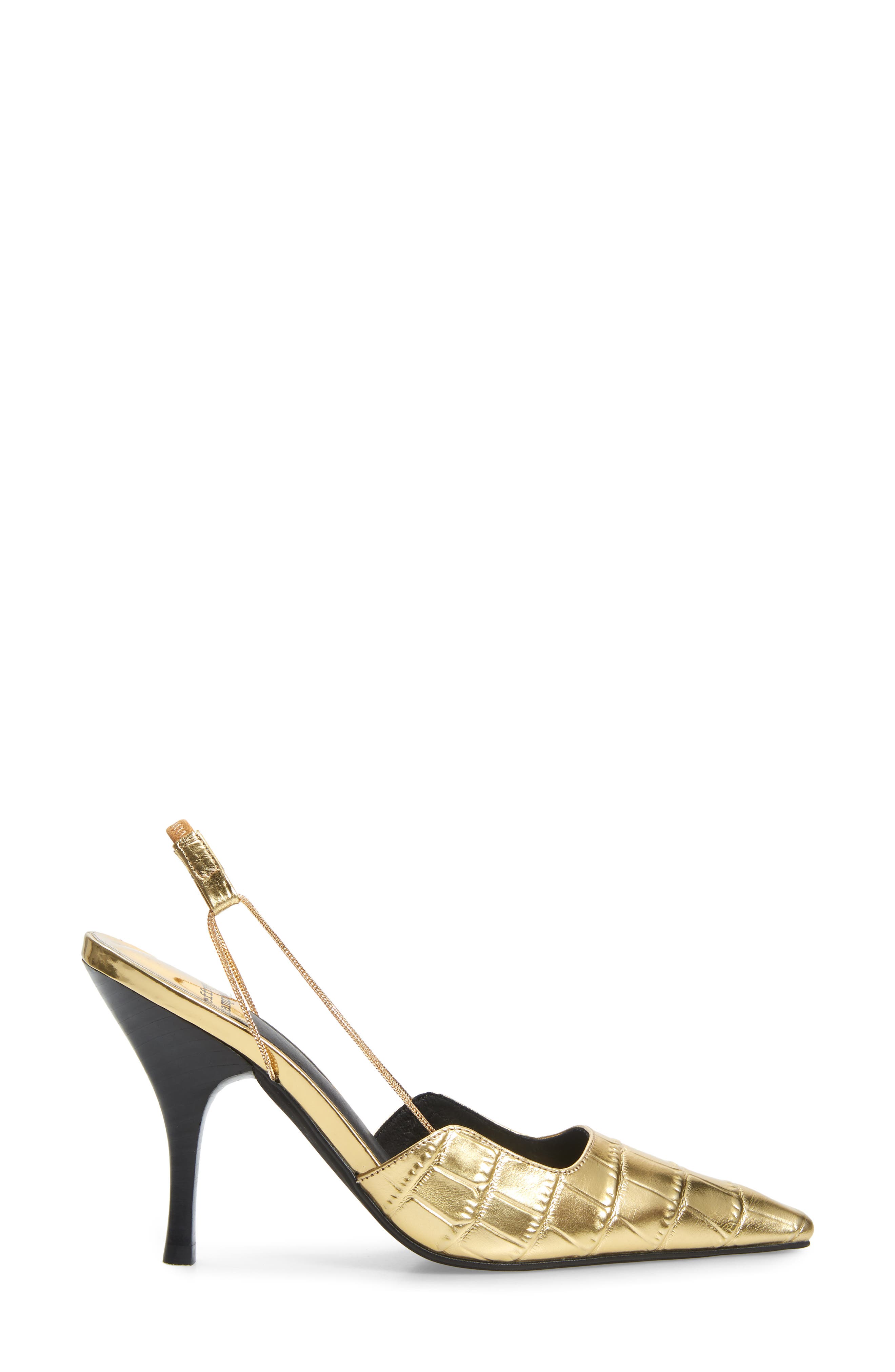 Zeta-Hi Slingback Pump, Alternate, color, GOLD CROCO