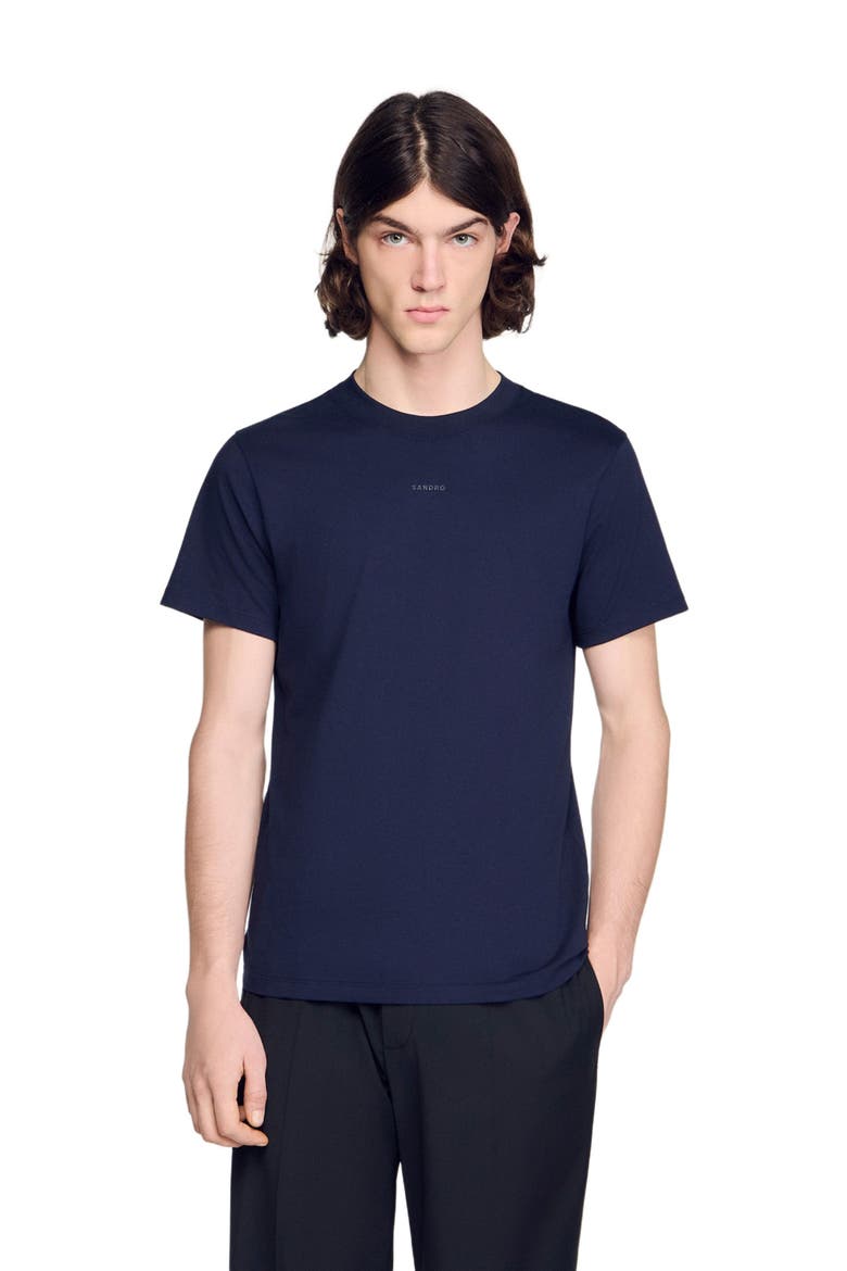 Cotton T-shirt, Main, color, Navy blue