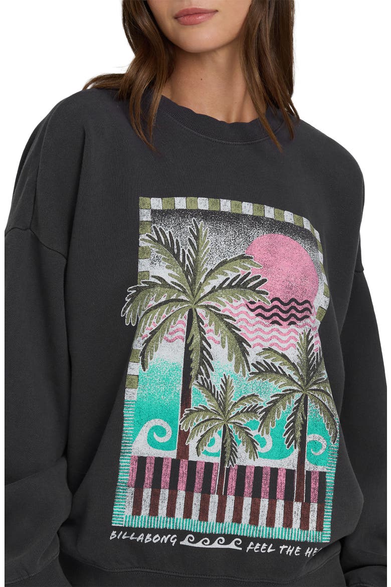 Echo Oversize Fleece Graphic Sweatshirt, Alternate, color, BLACK SANDS