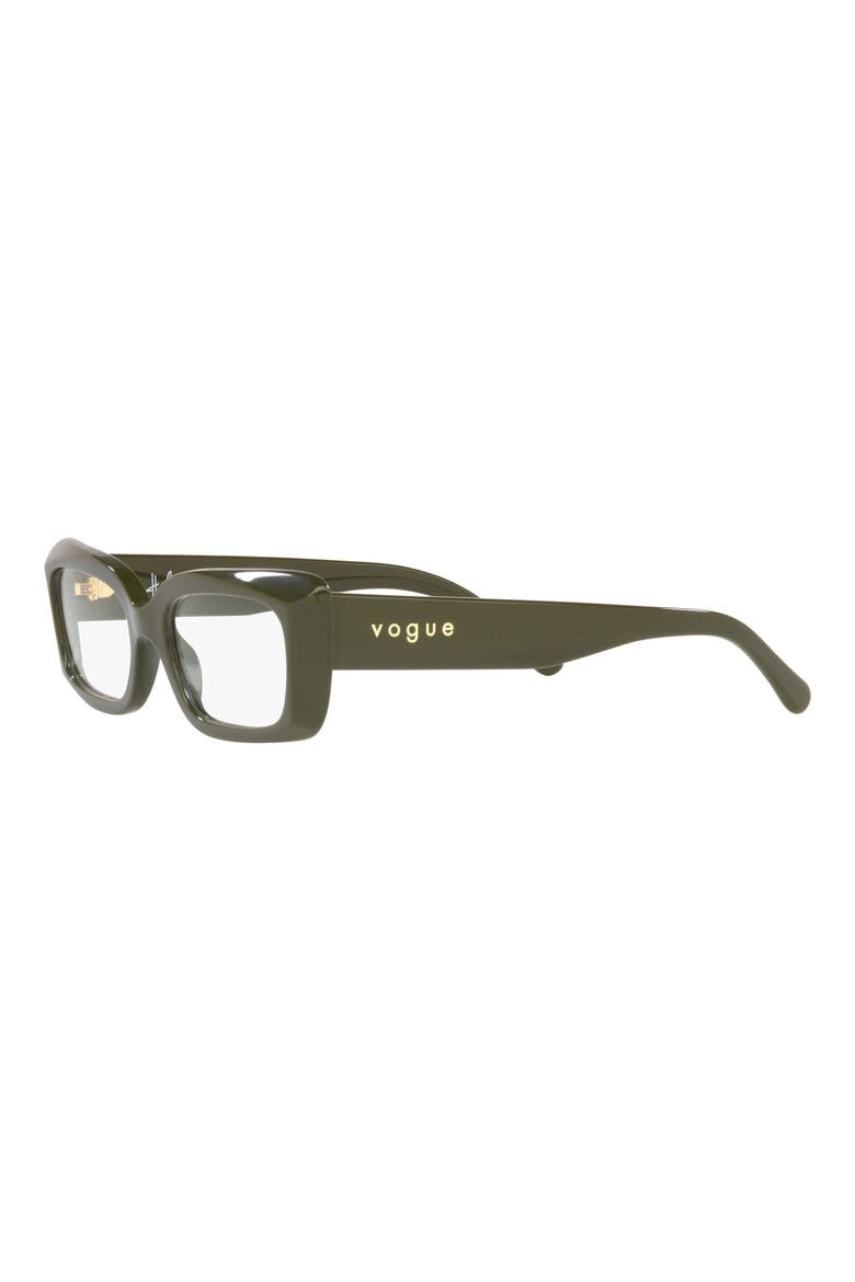 50mm Small Rectangular Optical Glasses, Alternate, color, GREEN