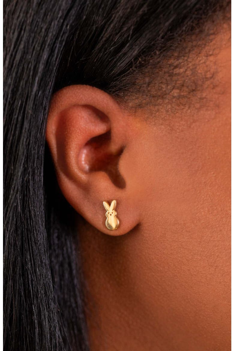 Peeps® Mismatched Stud Earrings, Alternate, color, Gold