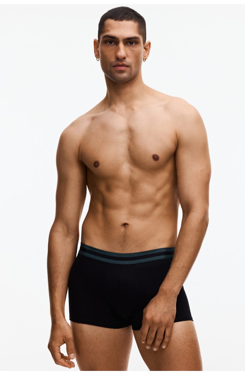 H&M 10-pack cotton short boxer briefs, Main, color, Black/Brown