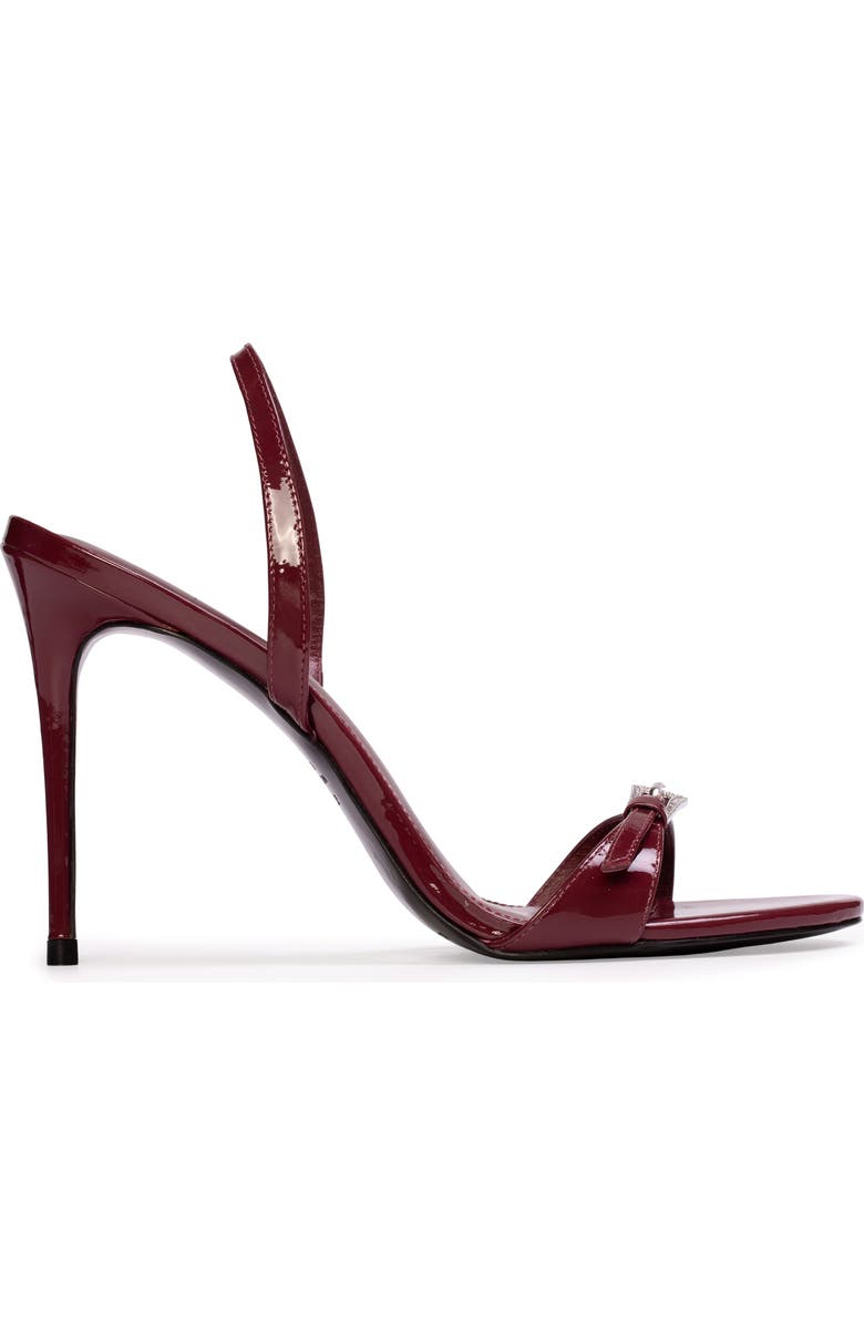 BLACK SUEDE STUDIO Romi 100 Patent Sandal, Main, color, Ruby Patent Leather