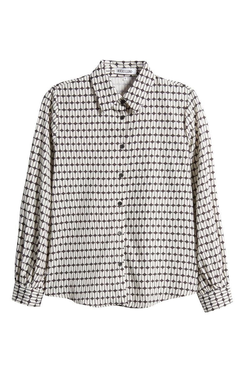 NIKKI LUND Leross Geo Print Button-Up Shirt, Alternate, color,