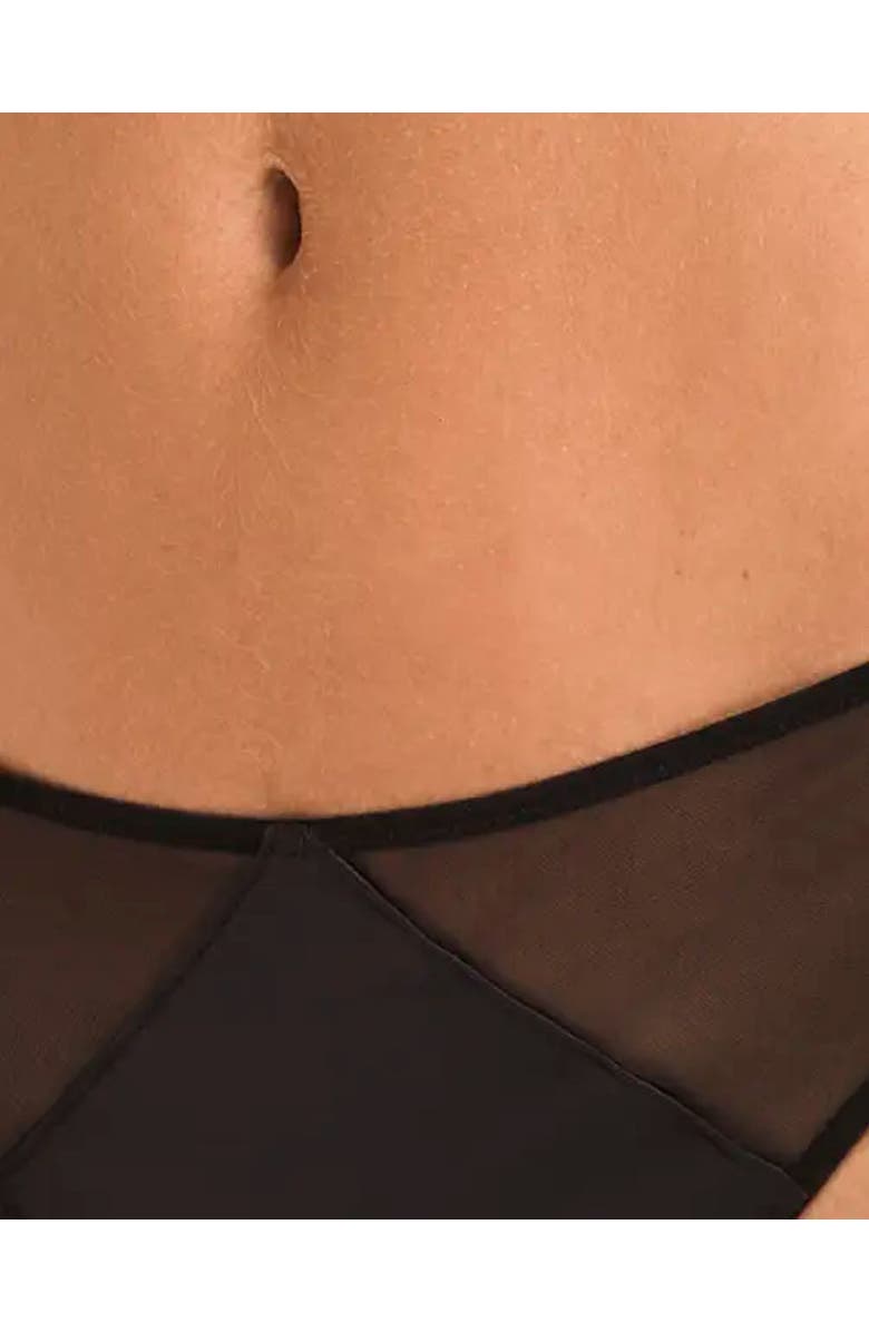 Adore Me Brittani Thong Panties, Alternate, color, Black