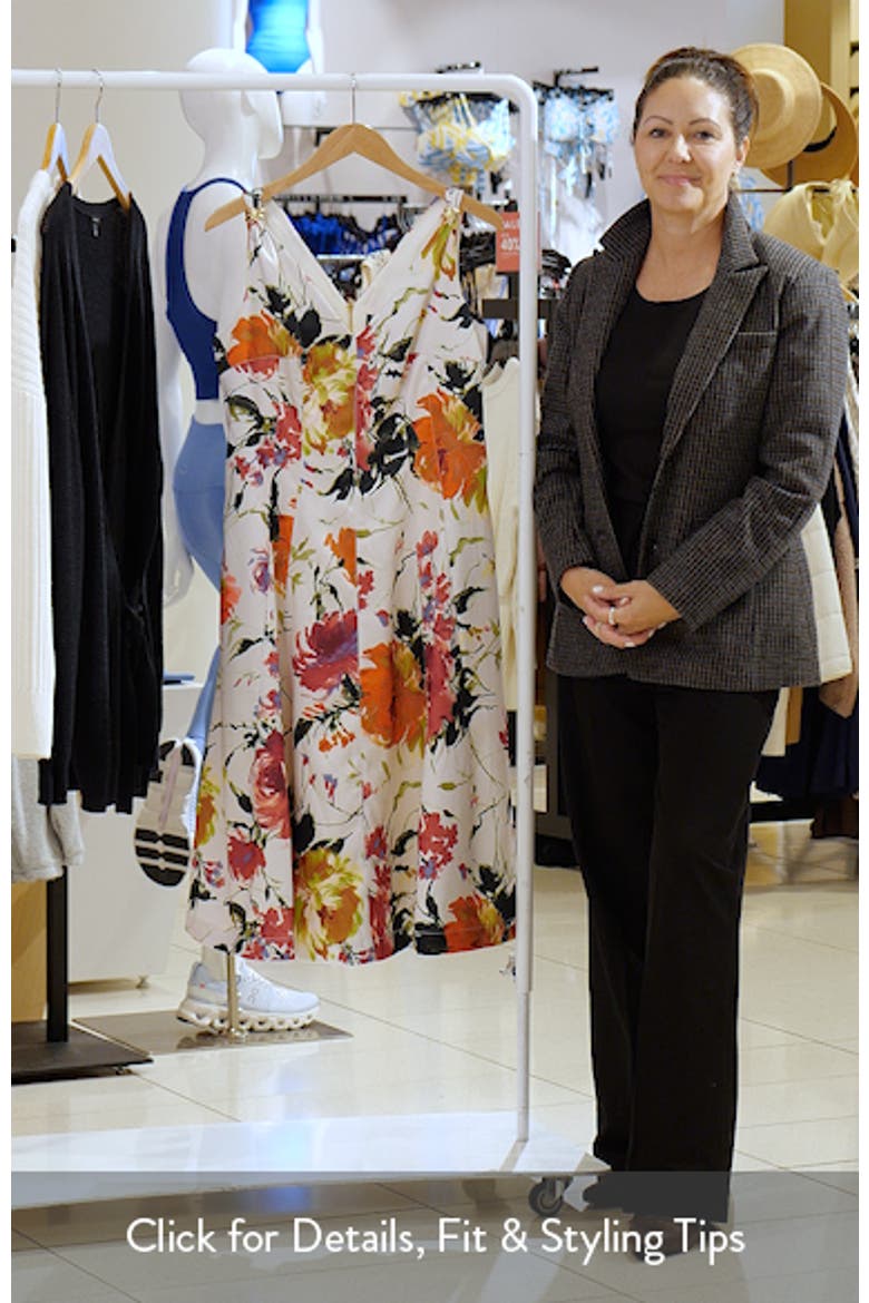 Hardware On Print Fit & Flare Dress video