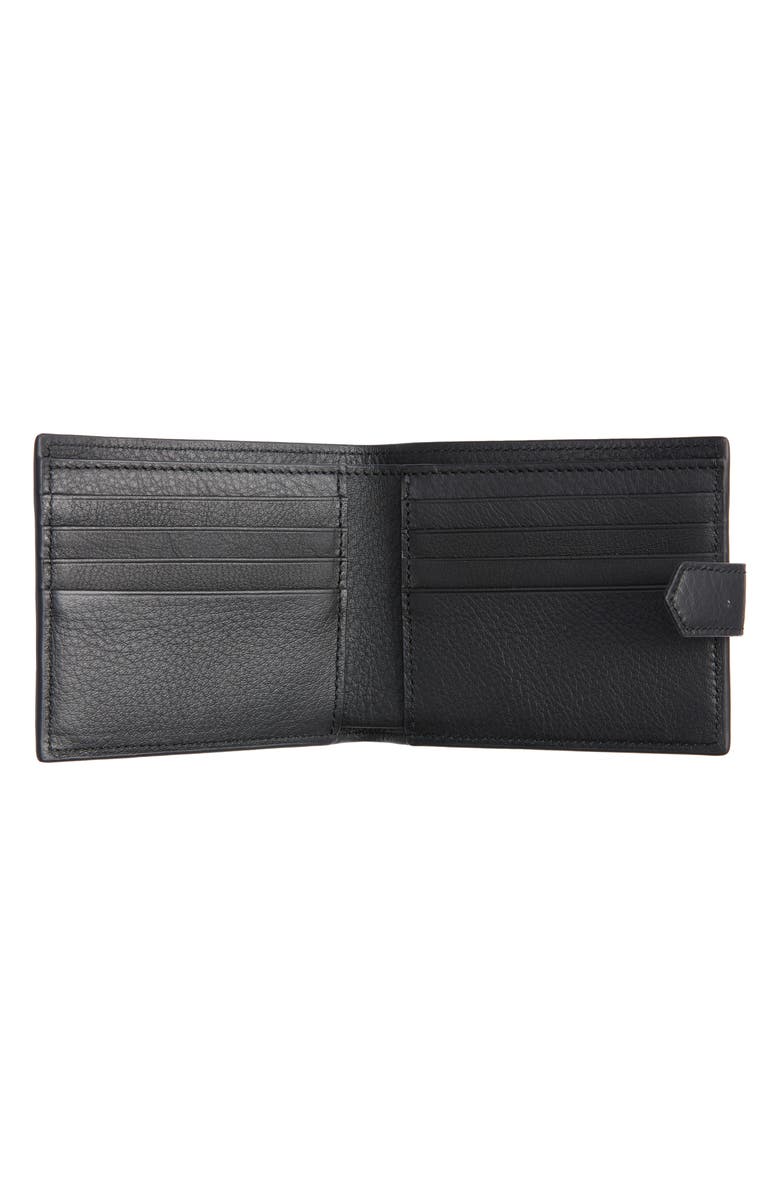Canali Tumbled Calfskin Billfold Wallet, Alternate, color, Black